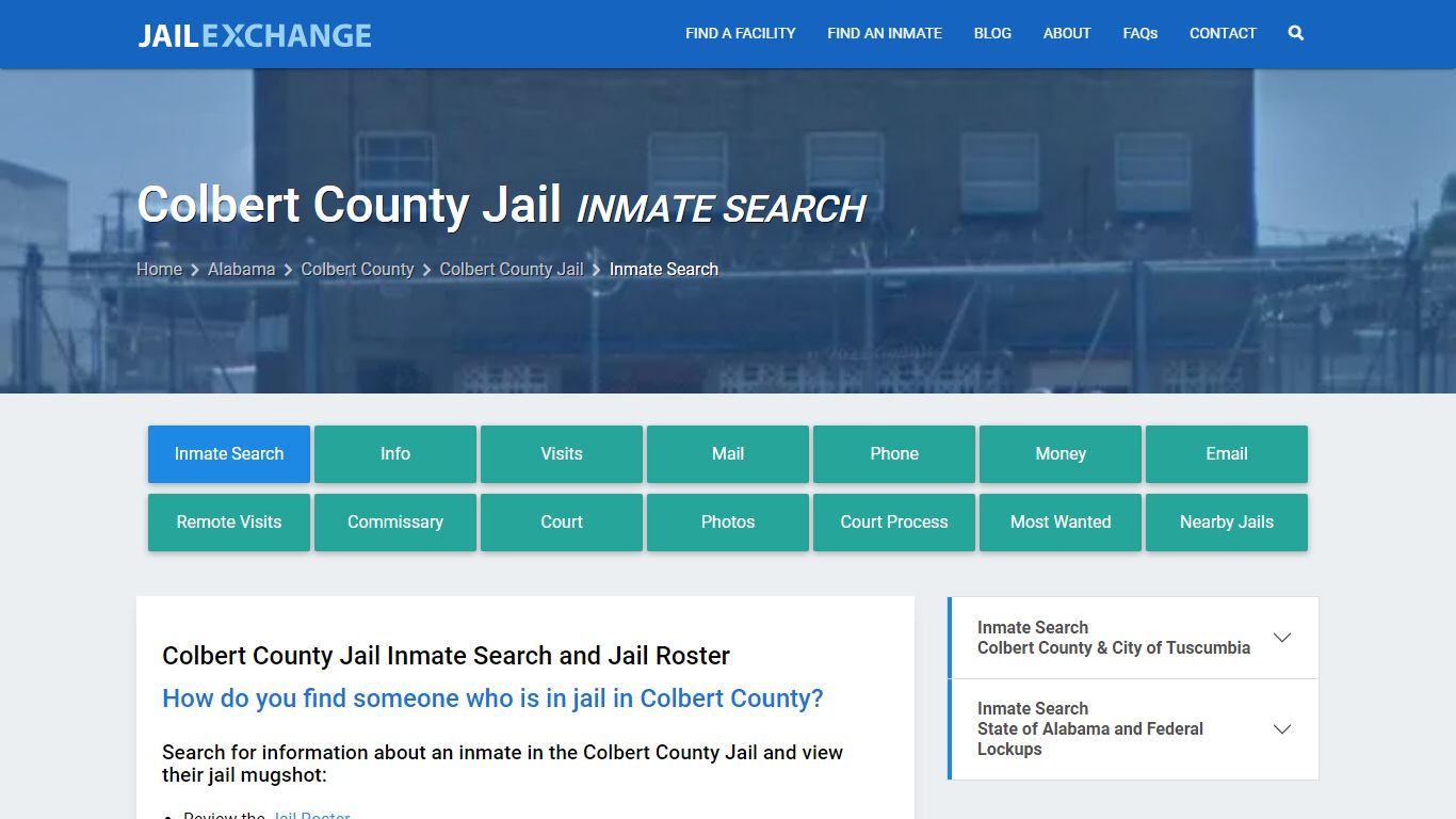 Inmate Search: Roster & Mugshots - Colbert County Jail, AL